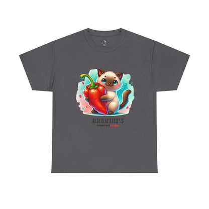 Cute Bruno Holding a Pepper - Unisex Heavy Cotton Tee