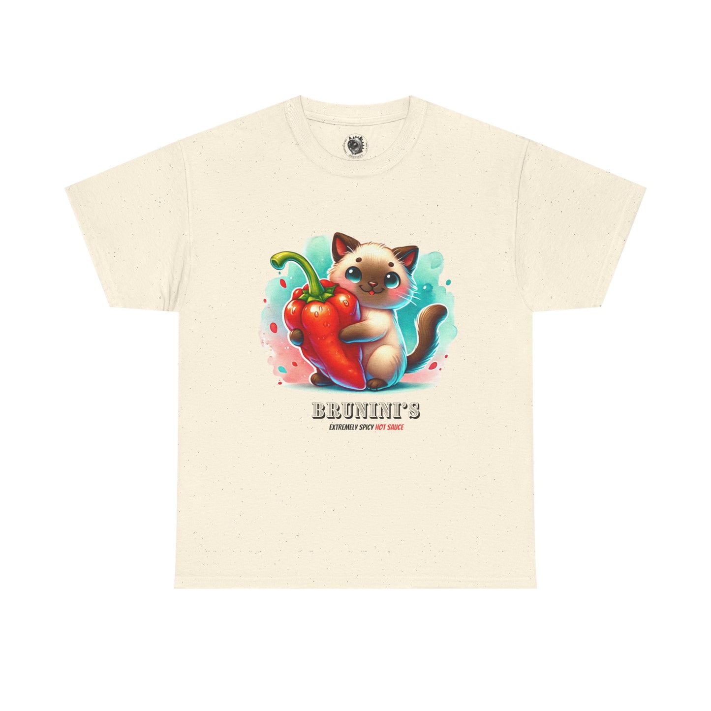 Cute Bruno Holding a Pepper - Unisex Heavy Cotton Tee