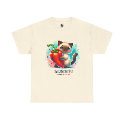 Cute Bruno Holding a Pepper - Unisex Heavy Cotton Tee