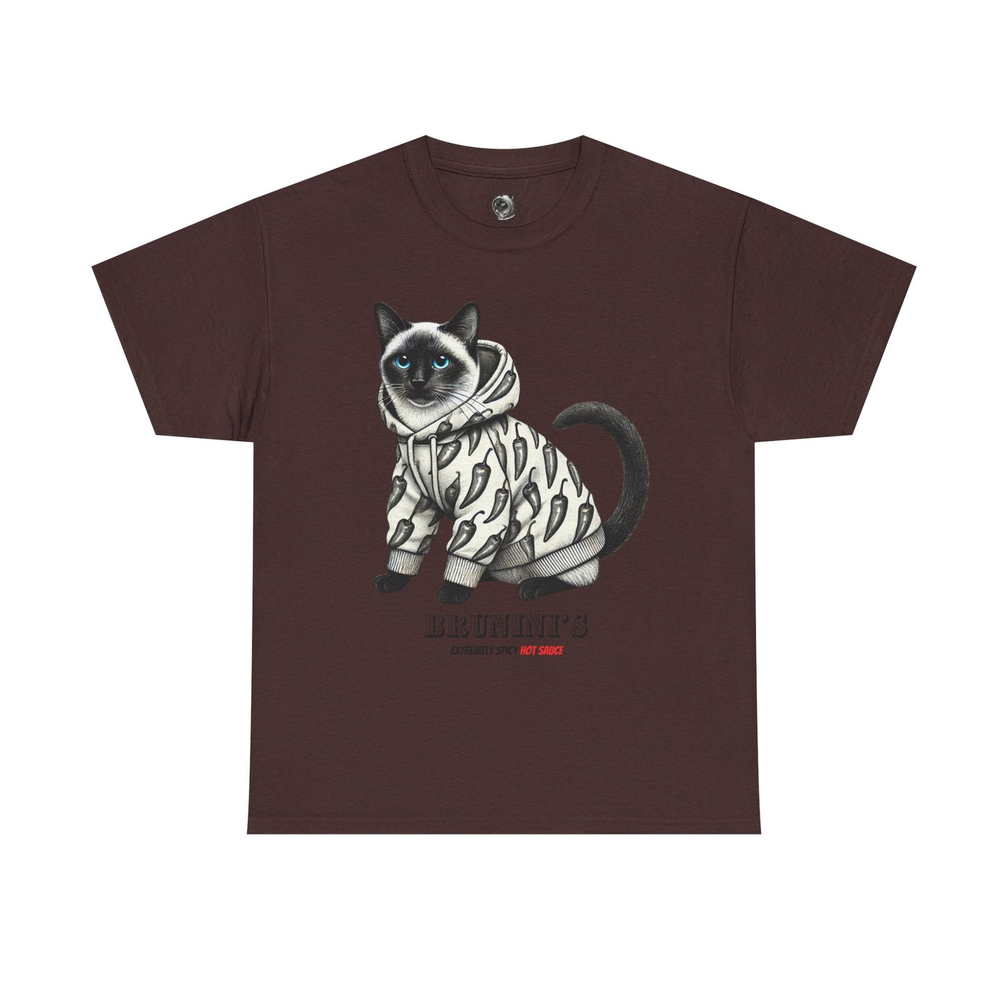 Bruno wearing hoodie with Peppers - Unisex Heavy Cotton Tee