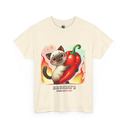 Cute Bruno Holding a Pepper - Unisex Heavy Cotton Tee