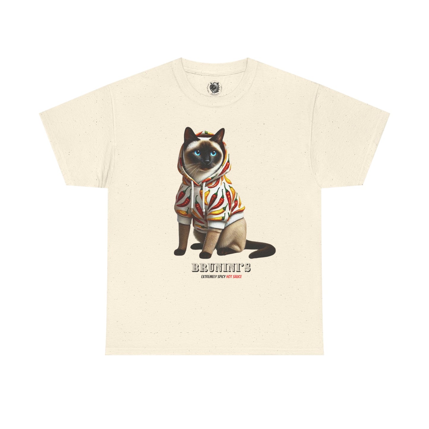 Bruno wearing hoodie with Peppers - Unisex Heavy Cotton Tee