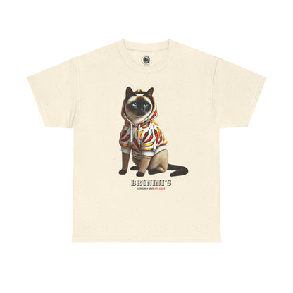 Bruno wearing hoodie with Peppers - Unisex Heavy Cotton Tee