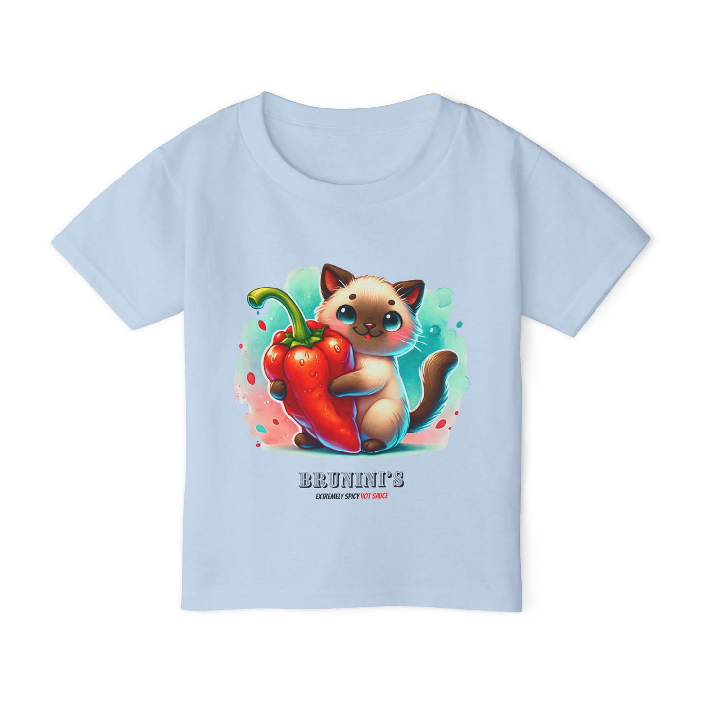 Cute Bruno Holding a Pepper - Toddler Cotton T-shirt