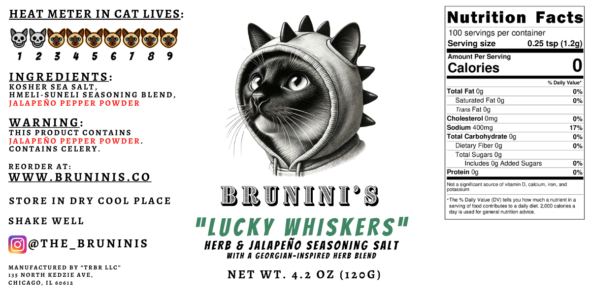 Brunini's "Lucky Whiskers" - Georgian Mountain Herb Seasoning Salt