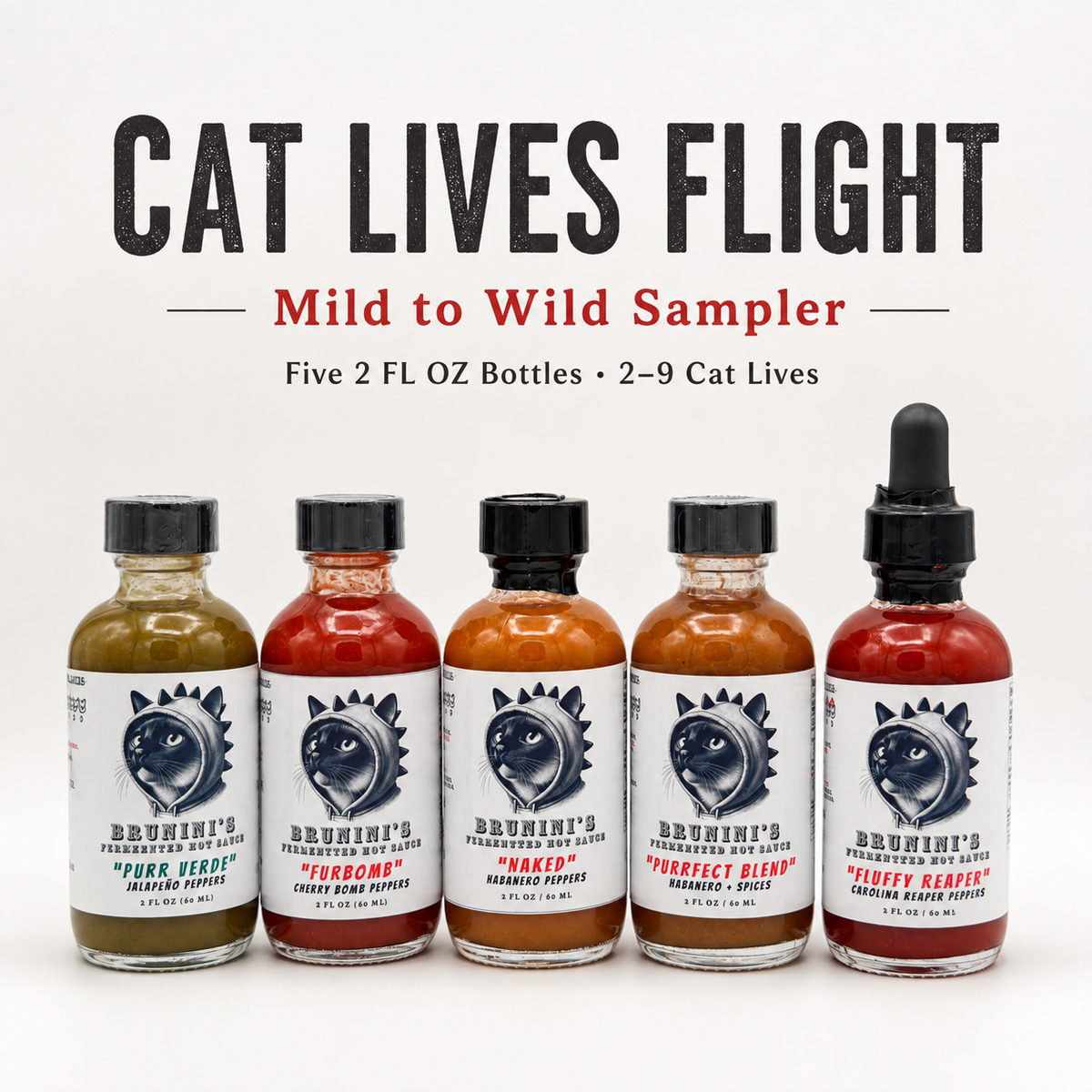 Brunini's "The Cat Lives Flight" - The 5-Pack Sampler
