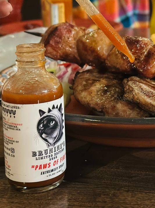 Brunini's "Paws of Fire" - Limited Edition Superhot Mix Extremely Spicy Hot Sauce