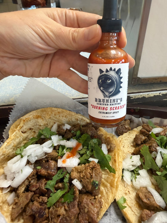 Brunini's "Burning Scratch" - Limited Edition Signature Dorset Naga Pepper Extremely Spicy Hot Sauce