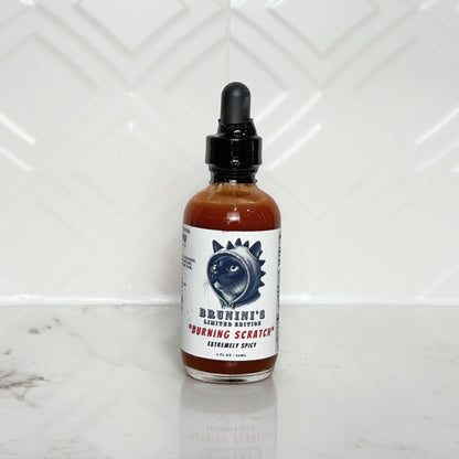 Brunini's "Burning Scratch" - Limited Edition Signature Dorset Naga Pepper Extremely Spicy Hot Sauce