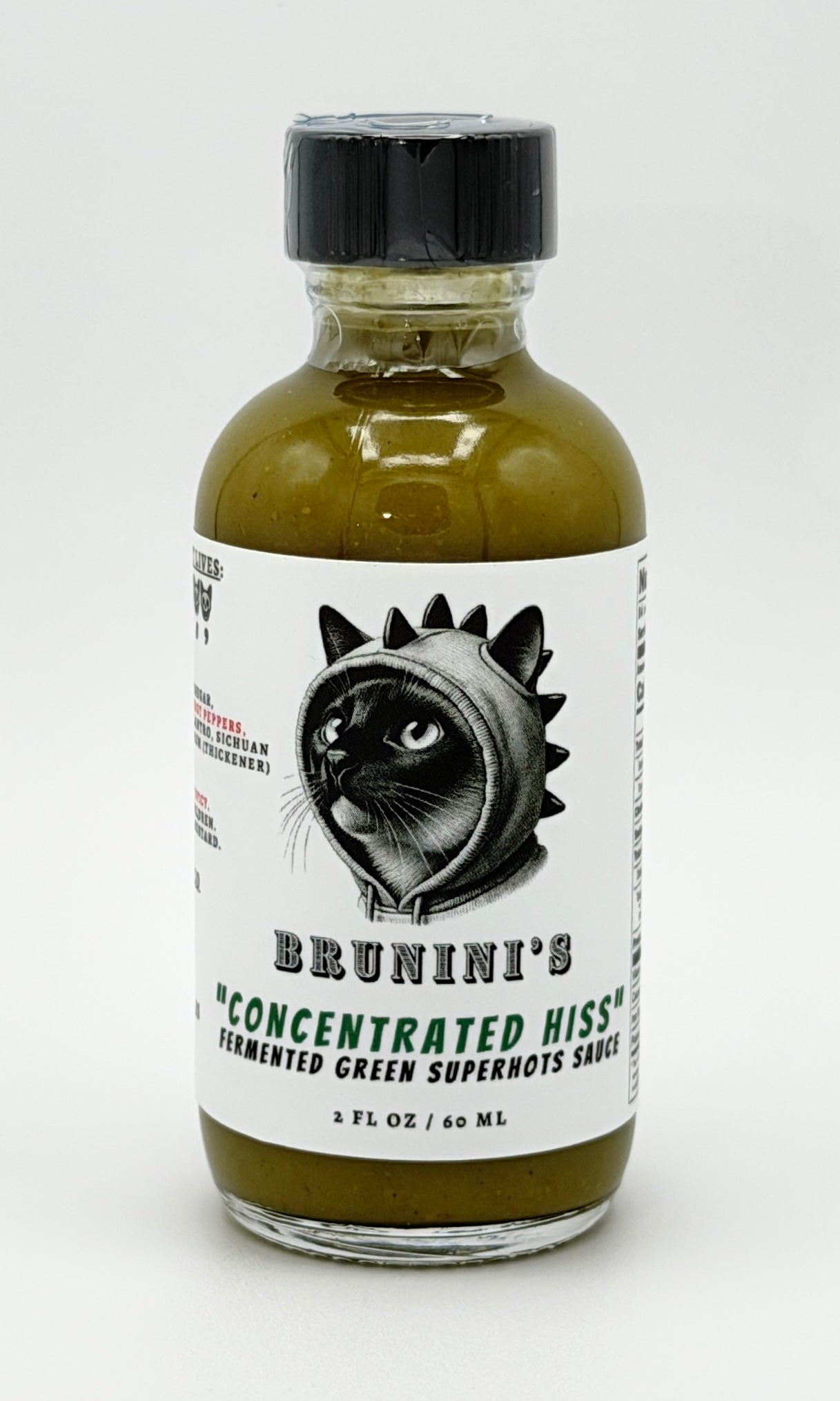 Brunini’s “Concentrated Hiss” – Fermented Green Superhots Sauce with Garlic & Sichuan Peppercorn