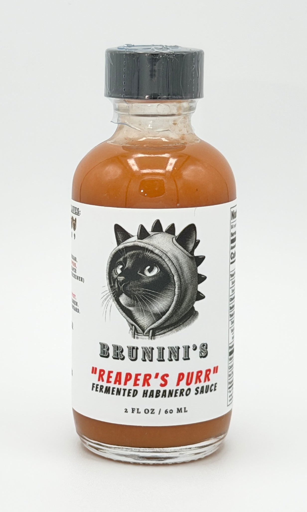 Brunini's "Reaper's Purr" - Habanero Hot Sauce with Carolina Reaper Powder