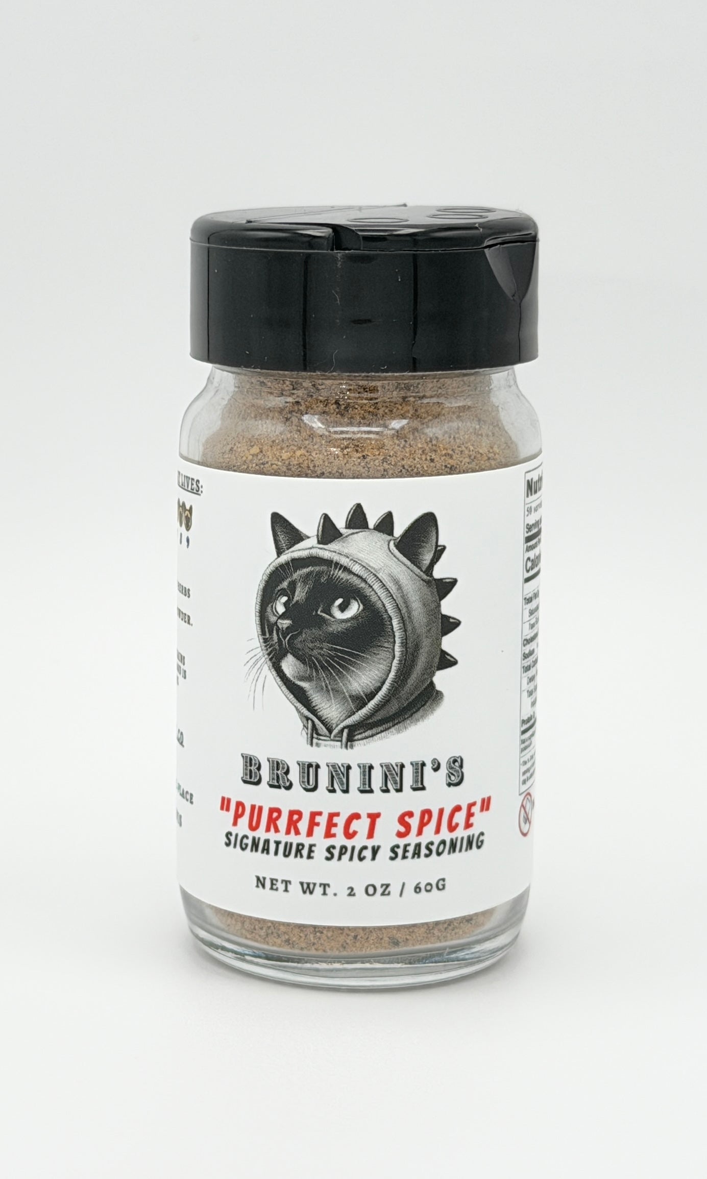 Brunini's "Purrfect Spice" - Signature Blend of Herbs and Spices with Smoked Habanero Powder