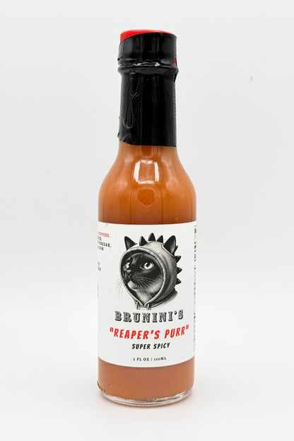 Brunini's "Reaper's Purr" - Habanero Hot Sauce with Carolina Reaper Powder