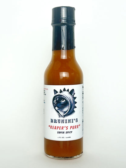 Brunini's "Reaper's Purr" - Habanero Hot Sauce with Carolina Reaper Powder