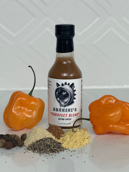 Brunini's "Purrfect Blend" - Spiced Habanero Extra Hot Sauce
