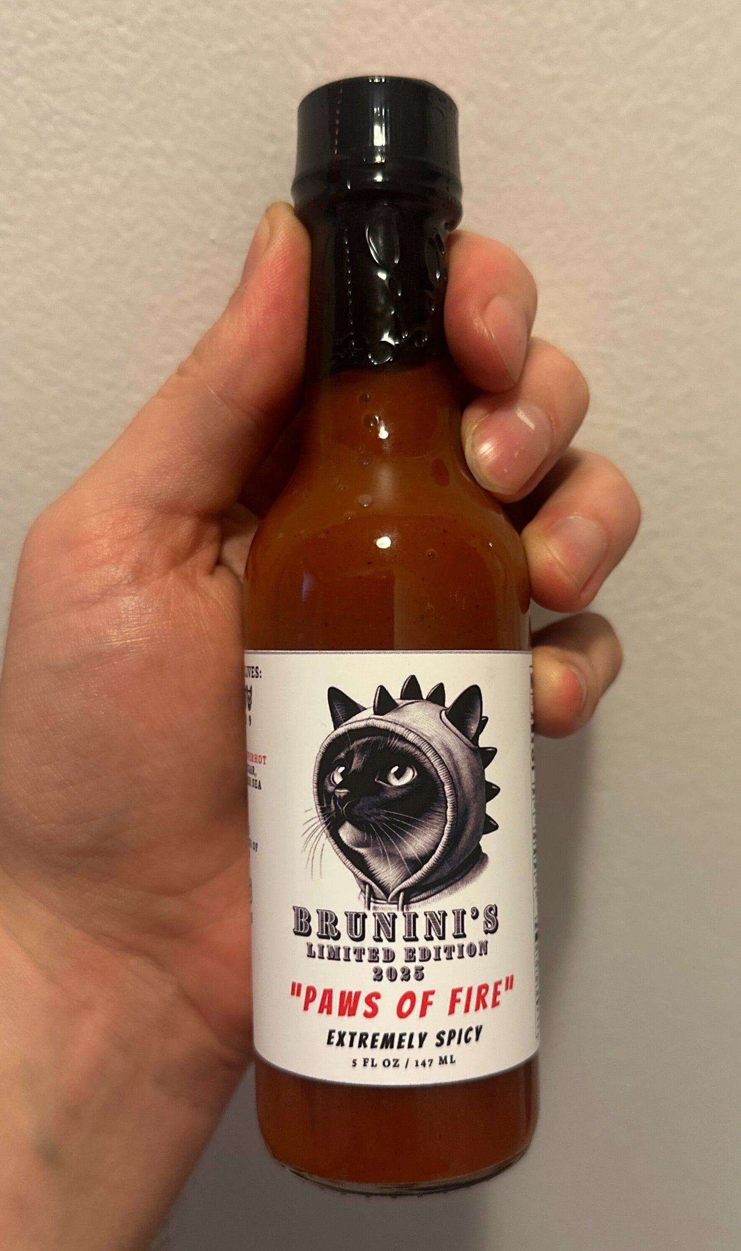 Brunini's "Paws of Fire" - Limited Edition Superhot Mix Extremely Spicy Hot Sauce