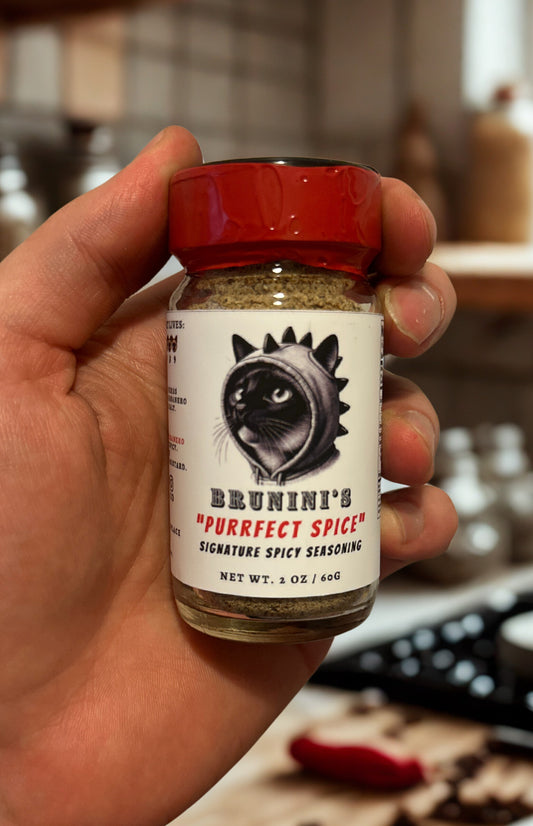 Brunini's "Purrfect Spice" - Signature Blend of Herbs and Spices with Smoked Habanero Powder