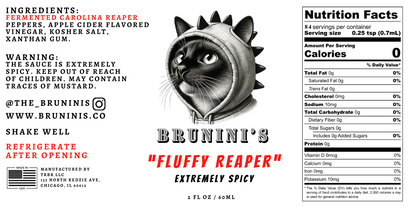 Brunini's "Fluffy Reaper" - Carolina Reaper Extremely Spicy Hot Sauce
